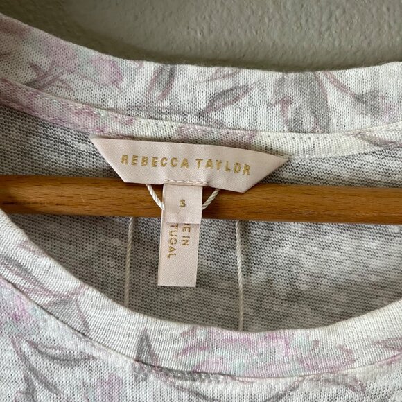 Rebecca Taylor Linen Dress Size Small Floral Casual Summer LightweightLi - Picture 4 of 5